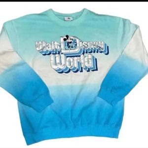 Disney Mickey Mouse Blue Ombre Sweatshirt Size Large